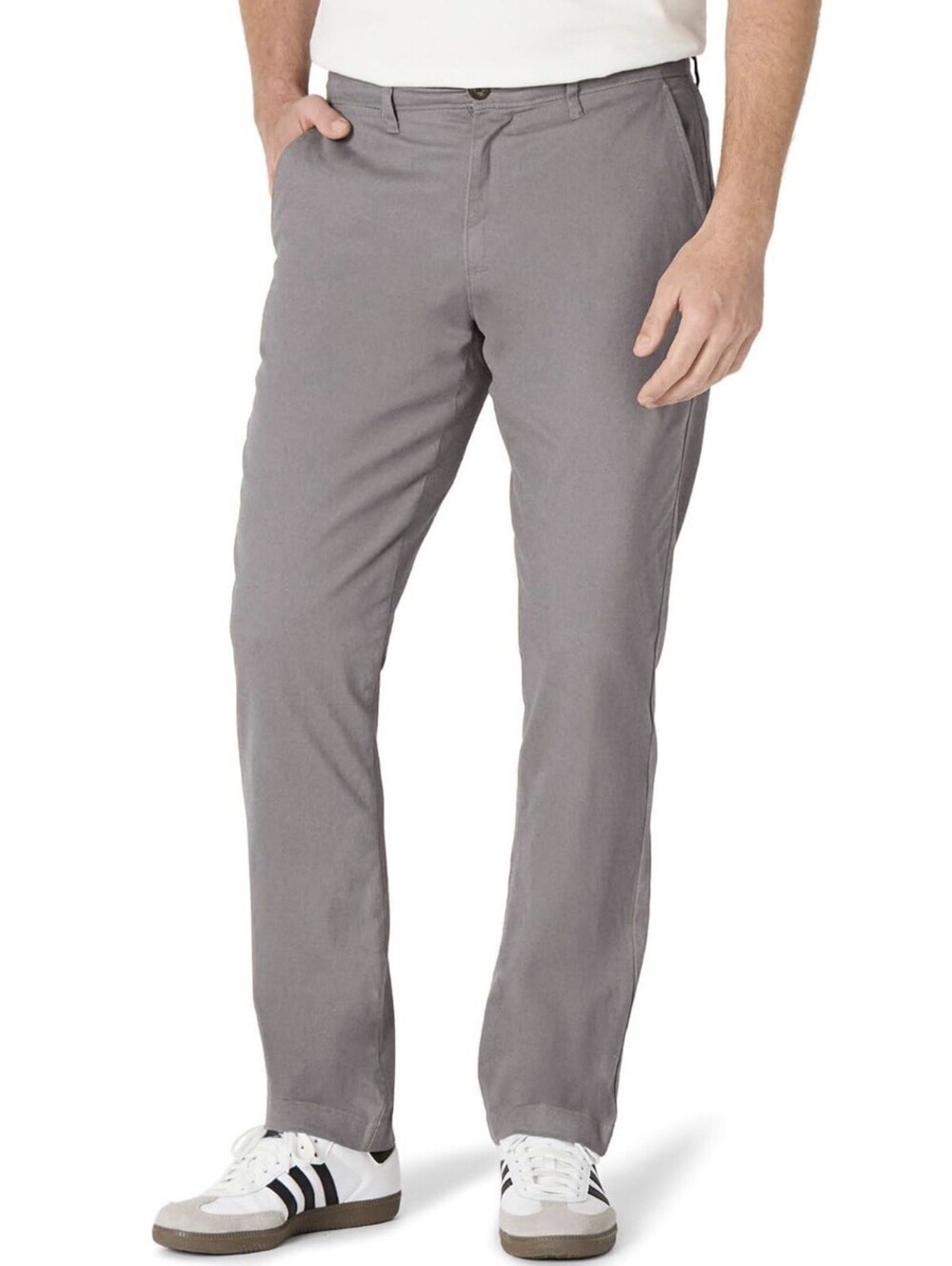 Amazon Essentials Men's Athletic Fit Pants, 5-Pocket Stretch 42x30 Grey Gray